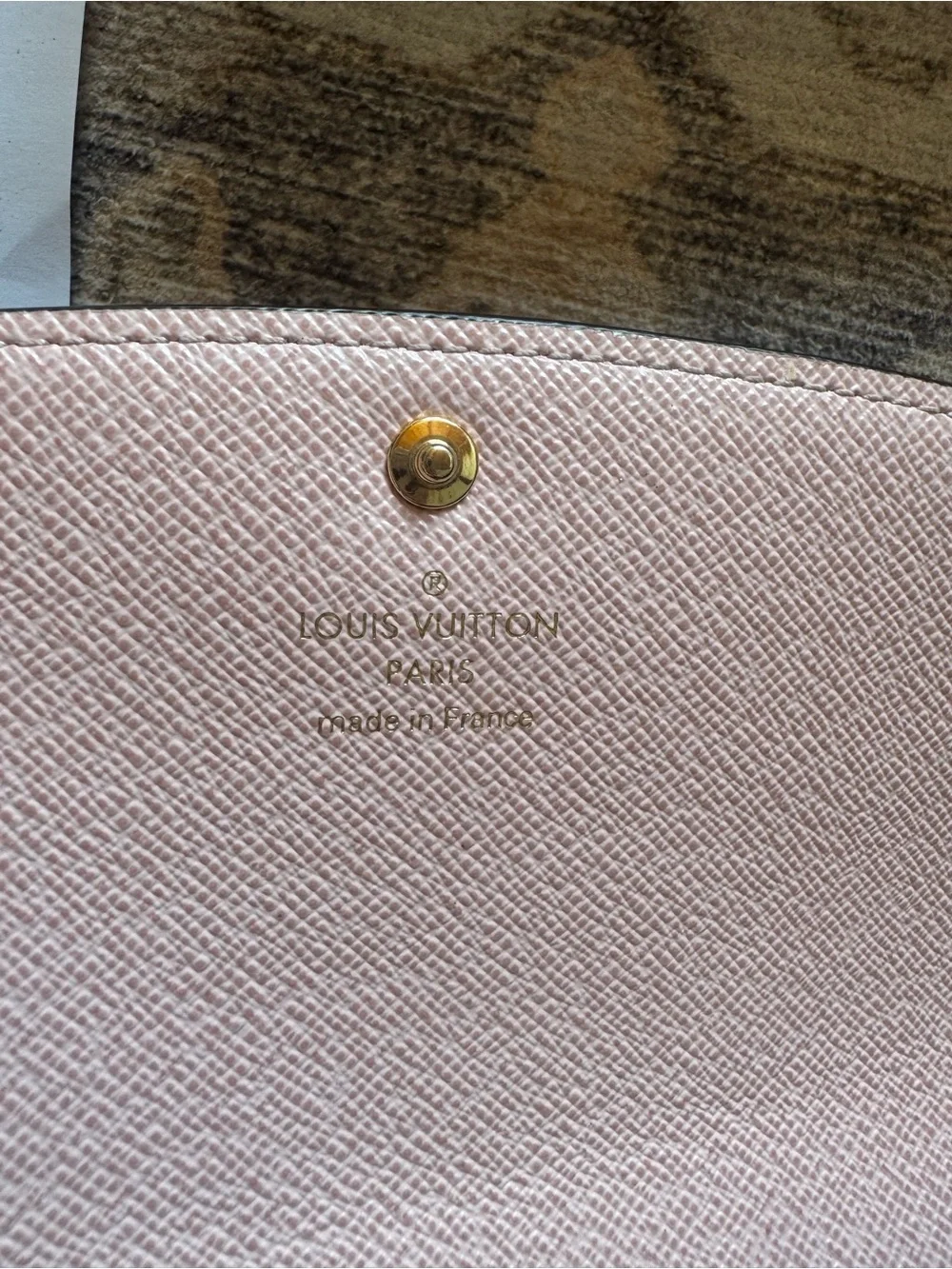 Louis Vuitton Emilie Wallet Pink Leather
